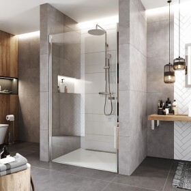 Mereo Sprchové dvere, Novea, jednokrídlové, pivotové, 100x200 cm, chróm ALU, sklo Číre, L/P prevedenie CK10933Z