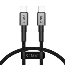Tech-Protect UltraBoost DNA šedá / Kábel USB-C - USB-C / PD 60W / 3A / 25 cm