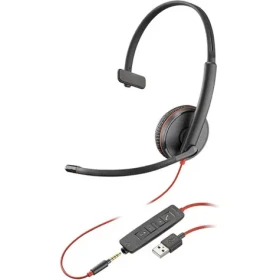 Poly Blackwire 3215 čierna / Náhlavná súprava / mikrofón / jedno slúchadlo / 3.5mm jack / USB-A (80S06A6)