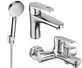 MEXEN/S - Kama R75 Set umývadlové a vaňové batérie s príslušenstvom, chróm 72503R75-00