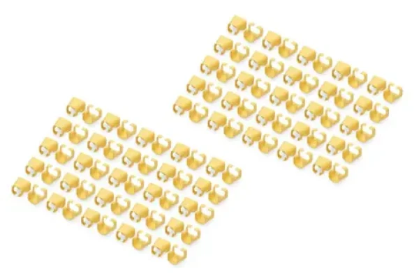 Digitus žltá / Farebné klipy pre patch káble / RJ45 / Cat5e-6A / 100 ks (A-CC-Y)