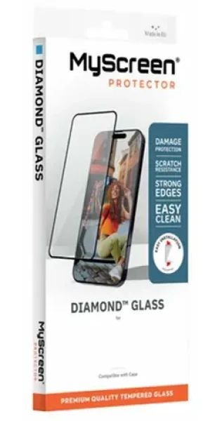 MyScreen Diamond Glass New pre Apple iPhone 16 / Ochranné sklo / Tvrdenosť 9H / Inštalačná sada EasyApp (MD9229TG DGN)