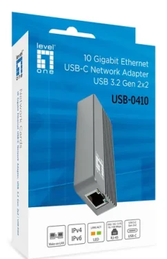 LevelOne USB-0410 / USB-C adaptér / RJ45 / 10 Gbps / USB 3.2 Gen 2x2 (USB-0410)