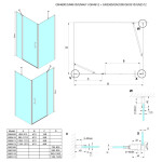 GELCO - LORO obdĺžniková sprchová zástena 1000x800 GN4610-03