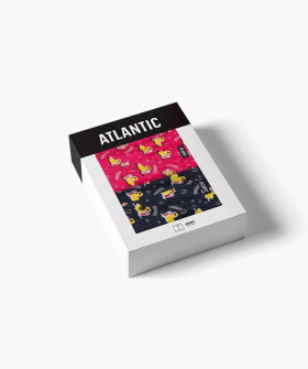 Boxerky Atlantic 2MBH-007 A'2 M-2XL námořnická růžová-navy XL