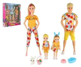 TEDDIES Bábika Rodina s doplnkami