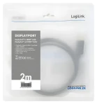 LogiLink DisplayPort - HDMI čierna / Adaptérový kábel / 4K/30Hz / 2 m (CV0127)