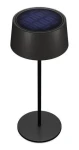 RealPower TableLight 300 Solar čierna / Stolná LED lampa / Stmievateľná / Akumulátor 2200 mAh / IP44 (458433)