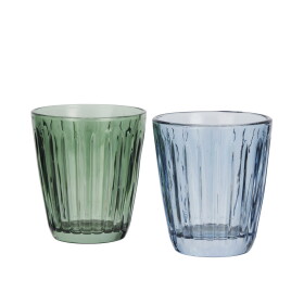 MADAM STOLTZ Sklenice Green/Blue 250 ml Modrá