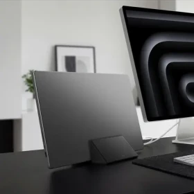 Spigen Slim Fold LD201-S9 čierna / Stojanček na notebook / stojan + vertikálny dock / 25 ° (AMP11118)