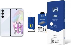 Samsung Galaxy A35 6/128 GB Niebieski (SM-A356BLBBEUE) + FlexibleGlass + Etui Clear Case