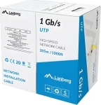 Lanberg UTP kábel drôt žltý / CCA / 305 m / 1 Gb/s (LCU6-10CC-0305-Y)