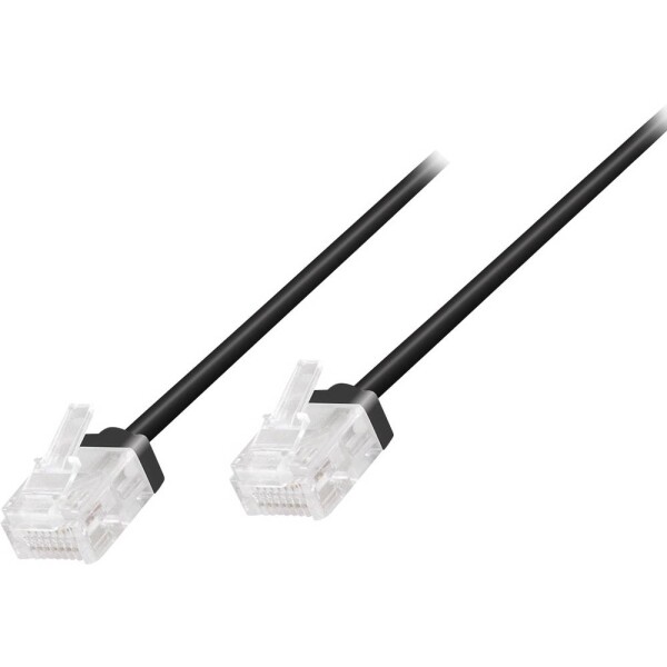 LogiLink CQ3103U RJ45 sieťové káble, prepojovacie káble CAT 6A U/UTP 15.00 m čierna extrémne tenký, veľmi flexibilné, samozhášavý, bez halogénov 1 ks; CQ3103U