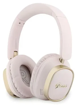Guess Rectangle Metal Script Logo Pink / Slúchadlá / Bezdrôtové / Do uší / ENC (57983130950)