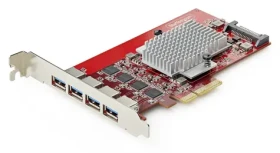 StarTech PCIe karta 4X USB-A / Radič USB / PCIe 3.0 / USB 3.2 Gen 2 10 Gbps / ASMedia chipset (P10Q4A-USB-CARD)