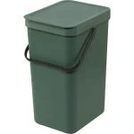 Brabantia Sort amp; Go Odpadkový kôš 16 L tmavo zelená / s rukoväťou / 22 x 40.1 x 27.9 cm (129827)