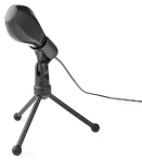 Nedis USB mikrofón / Stolný mikrofón / Káblové / USB / 1,35 m kábel (MICTU100BK)