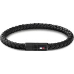 Tommy Hilfiger Štýlový čierny kožený náramok 2790641S