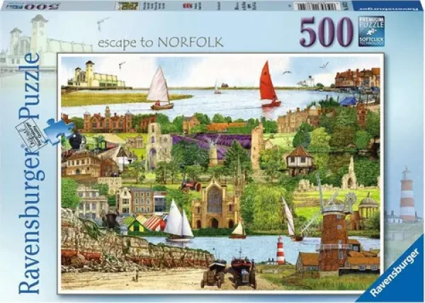 Ravensburger Puzzle Útek do Norfolku /500 dielikov/ od 12 rokov