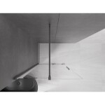 MEXEN/S - Velár posuvné sprchové dvere Walk-in 90, transparent, grafit kartáčovaná 871-090-000-03-66