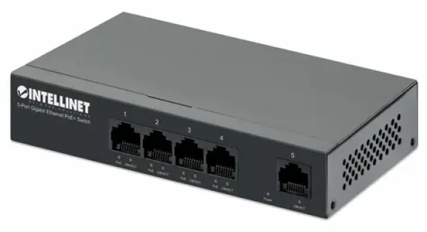 Intellinet 561792 / Switch / 5- Port Gigabit / 4X PoE+ / 40 W (561792)