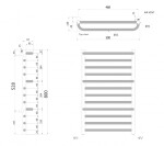 SAPHO - MANISA vykurovacie teleso 500x800, s tromi madlami pre uterák, chróm IZ110