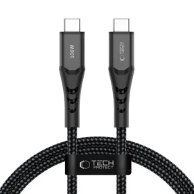 Tech-Protect Ultraboost UB11T čierna / Kábel / USB-C - USB-C / PD 100W / QC3.0 / 100 cm