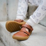 Detské barefoot sandále CRAVE SHELLWOOD Cognac, hnedá - 31