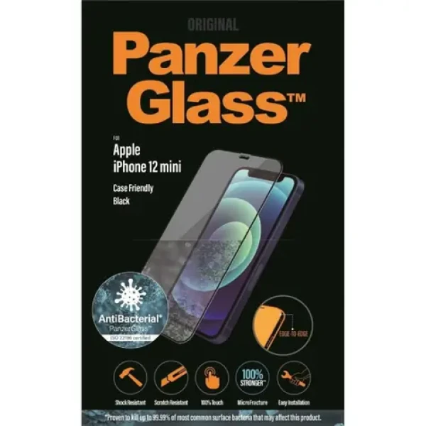 PanzerGlass Tvrdené sklo Case Friendly AB pre Apple iPhone 12 mini čierna (2710)