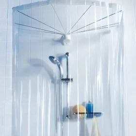 Spirella OMBRELLA / Sprchový držiak so závesom / PVC / 93 x 69 x 170 cm