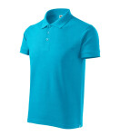 Bavlnené ťažké pánske polo tričko tyrkysové 2XL