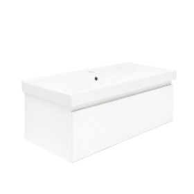 Kúpeľňová skrinka s umývadlom SAT Evolution 98x30x44, 8 cm biela mat SATEVO100WMU1 SATEVO100WMU1