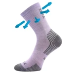 VOXX Ponožky dětské slabé z merino OPTIMALIK s ionty stříbra SVĚTLE FIALOVÉ (3 páry) 35-38 125872