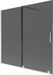MEXEN/S - Velár dvojkrídlová posuvná vaňová zástena 170 x 150, grafit, nikel kartáčovaný 896-170-000-41-97