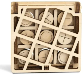 Wooden City 3D Drevené puzzle hra mini Piškvorky varianta 2/16 dielikov/od 14 rokov