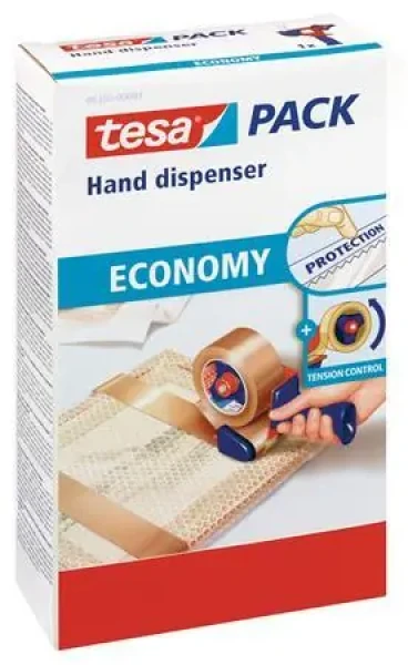 Tesa tesapack Economy / Odvíjač pásky / Ručné / Max. šírka 5 cm (06300-00001-01)