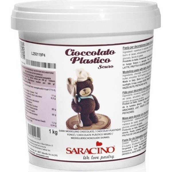 Modelovacia čokoláda tmavá 1kg - Saracino - Saracino