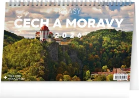 NOTIQUE Stolný kalendár Krásy Čiech a Moravy 2026, 23,1 x 14,5 cm (PGS-35319)
