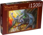 MAGNOLIA Puzzle Modrý drak s pokladom