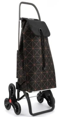Rolser I-Max Star 6 čierno-oranžová / Nákupná taška s kolieskami do schodov / 43 l / nosnosť 50 kg / výška 107 cm