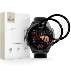 Tech-Protect Glass Flex+ sklo pre Garmin Forerunner 970/570 47mm čierne / Hybridné ochranné sklo / 2 ks v balení