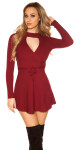 Sexy KouCla ripp knit dress wrap look BORDEAUX Einheitsgroesse