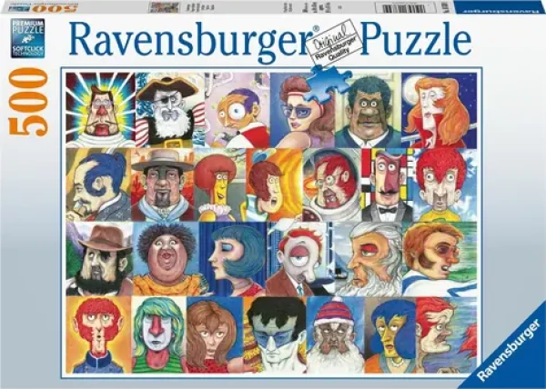 Ravensburger Puzzle Abeceda v tvárach /500 dielikov/ od 12 rokov