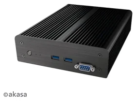 Akasa A-NUC41-M1B Newton D3 / Skriňa mini-ITX / pasívne chladenie / Intel NUC 7. gen / 2.5" HDD/SSD / sériový Port (A-NUC41-M1B)