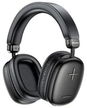Awei AT6 čierna / Bezdrôtové slúchadlá cez hlavu / Bluetooth / Micro-SD/AUX / výdrž 18h (AT6)