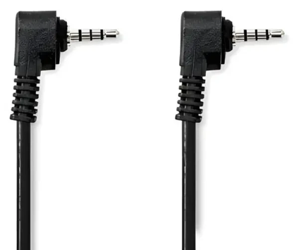 Nedis audio video kábel jack 3,5 mm - jack 3,5 mm čierny / Audio video kábel / poniklované konektory / 2 m (CVGL22000BK20)