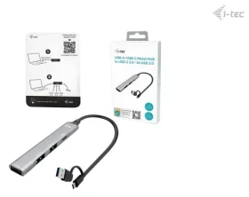I-TEC USB-A/USB-C Metal Hub / Hub USB / 1× USB-C 3.1 / 3× USB 2.0 (CAHUBMETALMINI4)