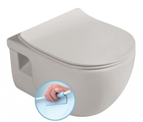 SAPHO - BRILLA závesná WC misa, Rimless, 36,5x53cm, latte mat 100614-114