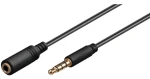PremiumCord Jack 3.5mm 4pin M/F / Predlžovací kábel / čierna / 2 m (kjack4mf2)