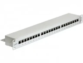 DeLock 19” Patch Panel / 24 Port / Cat.6 / šedá (43300)